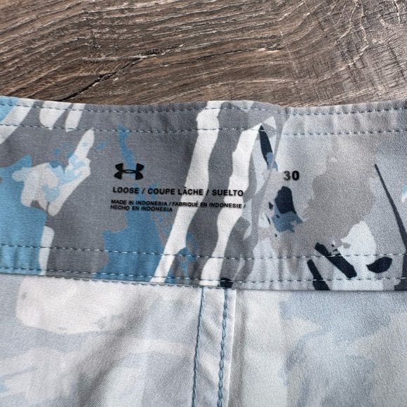 Under Armour Men's Camo Shorts - Gray and Blue NWT UPF 40 NWT - Picture 4 of 8